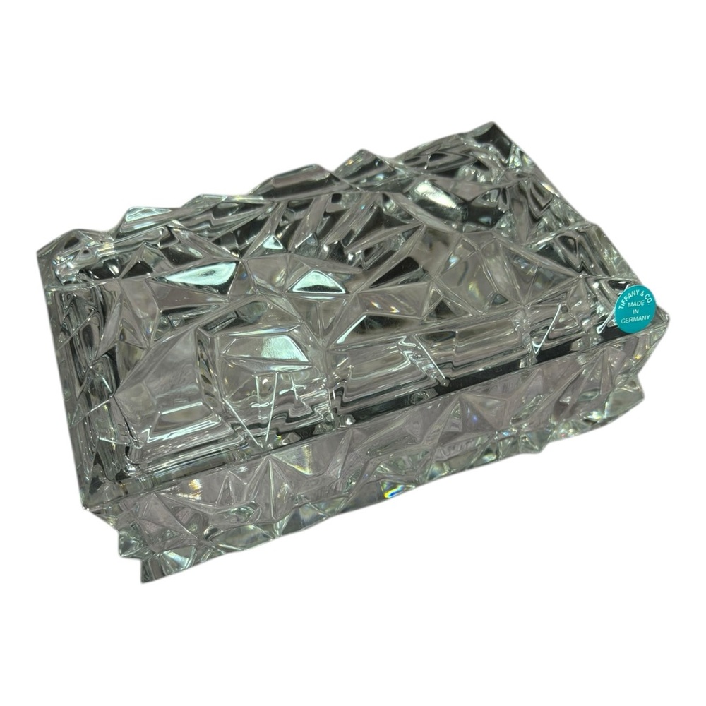 Tiffany & Co. Rock Cut Crystal Box trinket box  6.5” X 4”